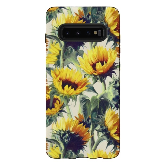 Galaxy S10 plus StrongFit Sunflowers Forever by Micklyn Le Feuvre