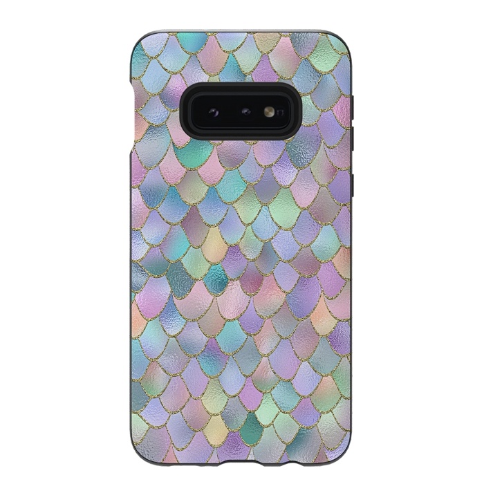 Galaxy S10e StrongFit Lavender and Pink Wonky Mermaid Scales by  Utart