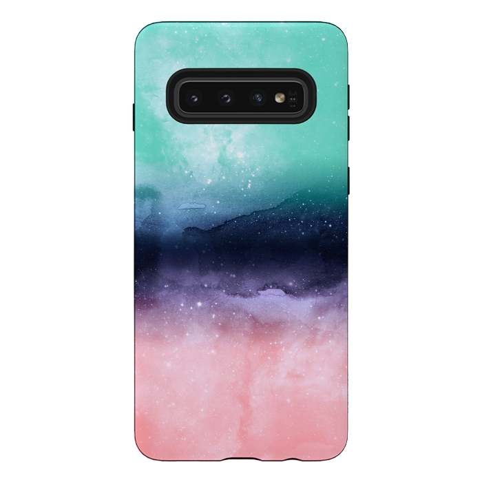 Galaxy S10 StrongFit Modern watercolor abstract paint   by InovArts