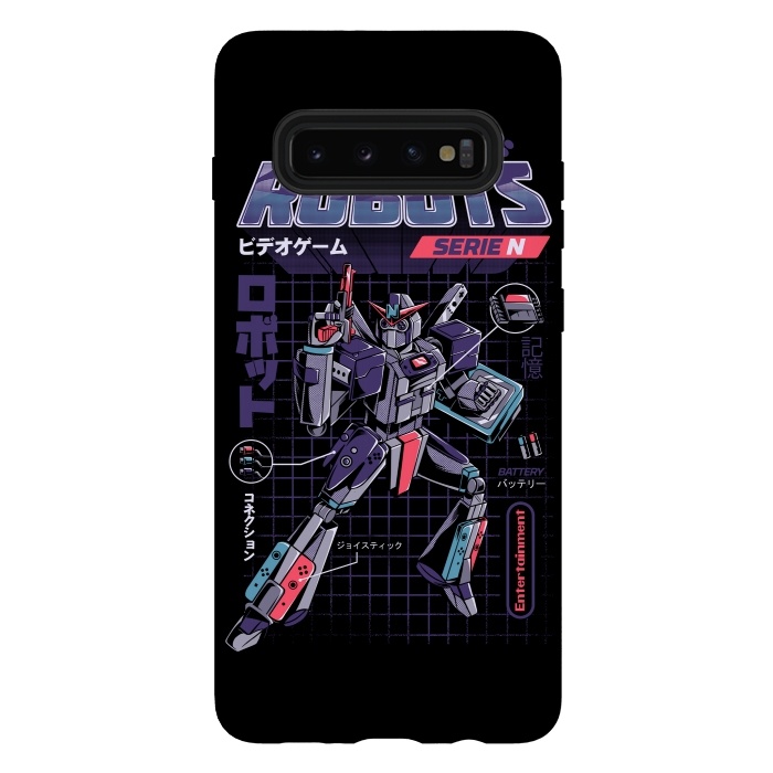 Galaxy S10 plus StrongFit Video Game Robot - Model N by Ilustrata