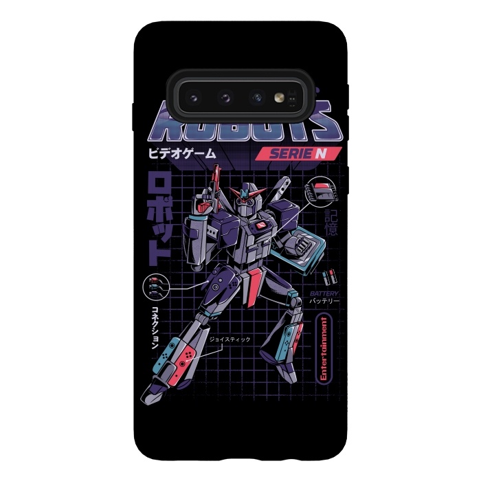 Galaxy S10 StrongFit Video Game Robot - Model N by Ilustrata