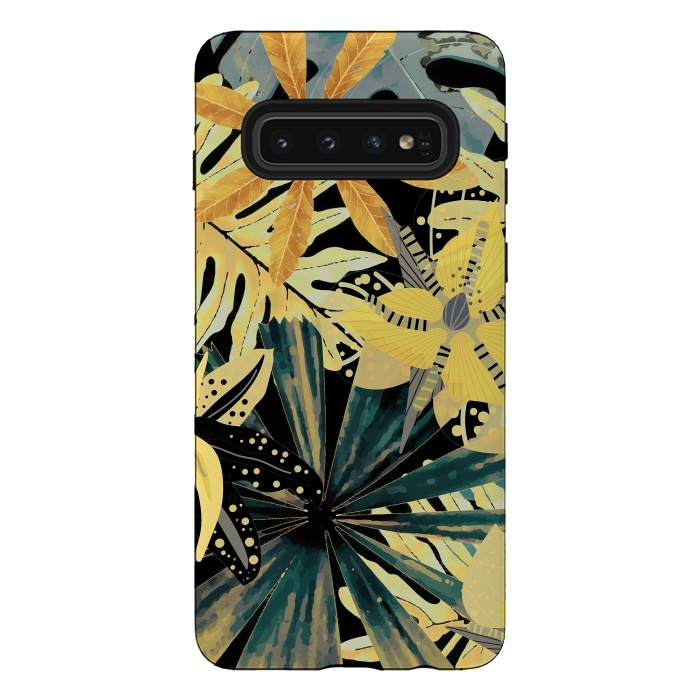 Galaxy S10 StrongFit Abstract Foliage Aloha Jungle  by  Utart