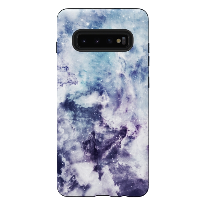 Galaxy S10 plus StrongFit Blue purple marble by Jms