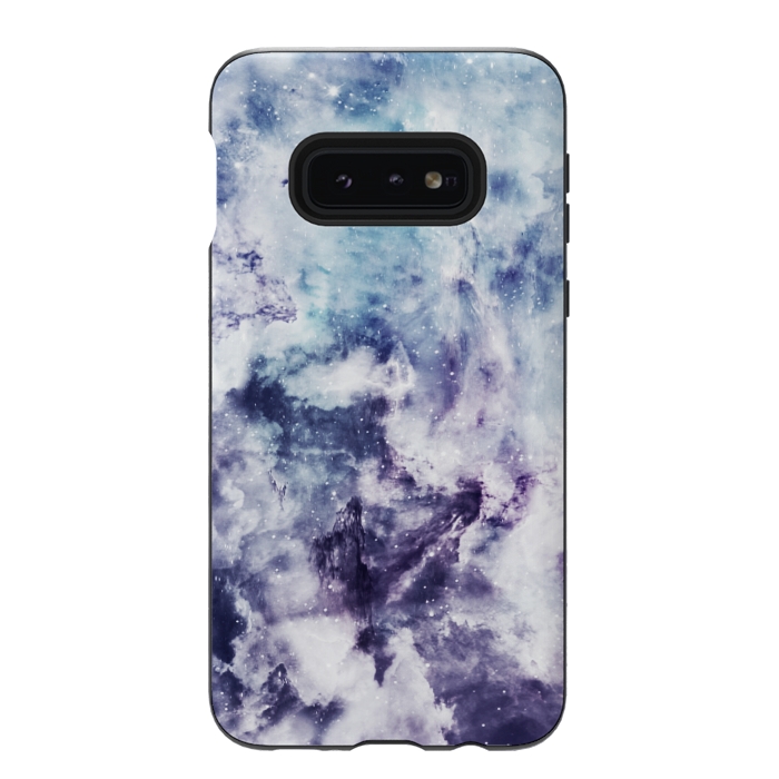 Galaxy S10e StrongFit Blue purple marble by Jms