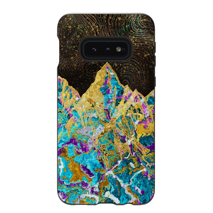 Galaxy S10e StrongFit Digital Painting - Mountain Illustration I by Art Design Works