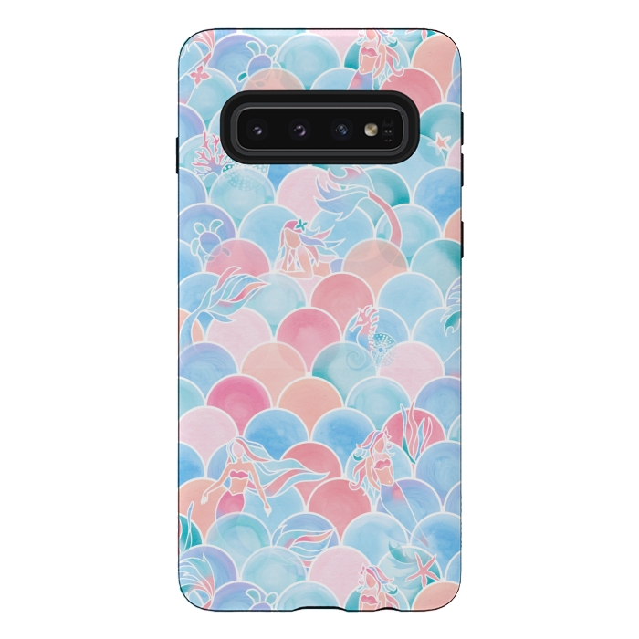 Galaxy S10 StrongFit Bubbly Sunset Ocean by gingerlique