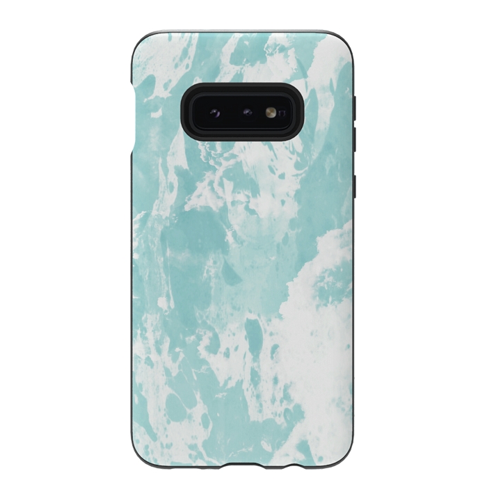 Galaxy S10e StrongFit Mint blue abstract by Jms