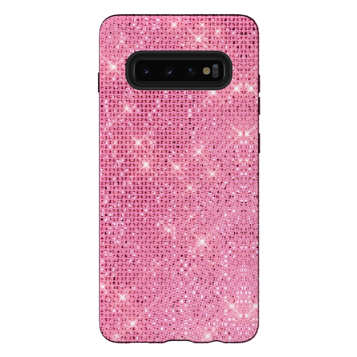 Galaxy S10 plus StrongFit Pink Glitter by Alemi