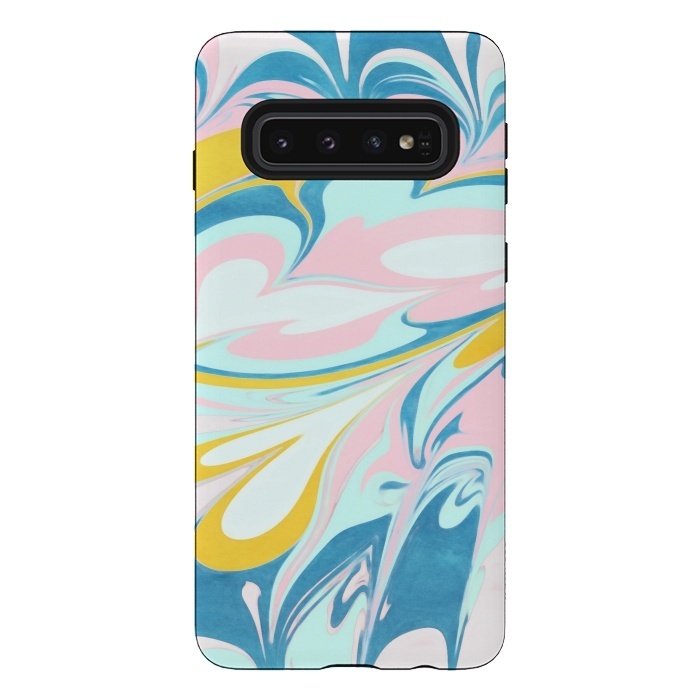 Galaxy S10 StrongFit Melted Bubblegum Ice Cream by Micklyn Le Feuvre