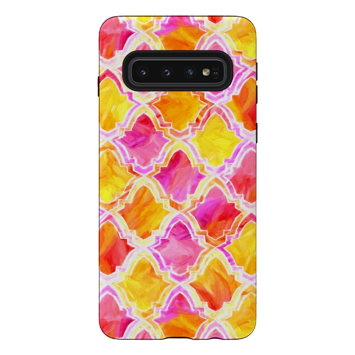 Galaxy S10 StrongFit Marrakesh Inspired Moroccan In Sunset Colors  by Tigatiga
