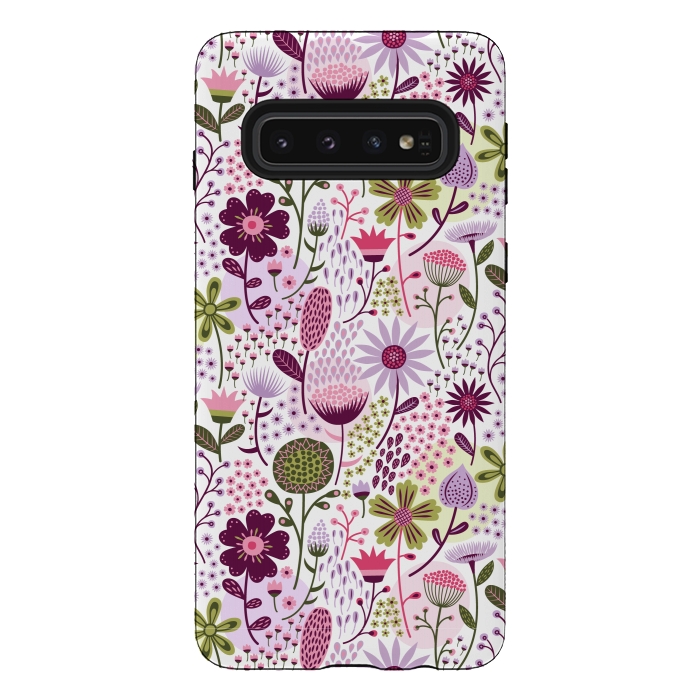 Galaxy S10 StrongFit Celebration Floral by Portia Monberg