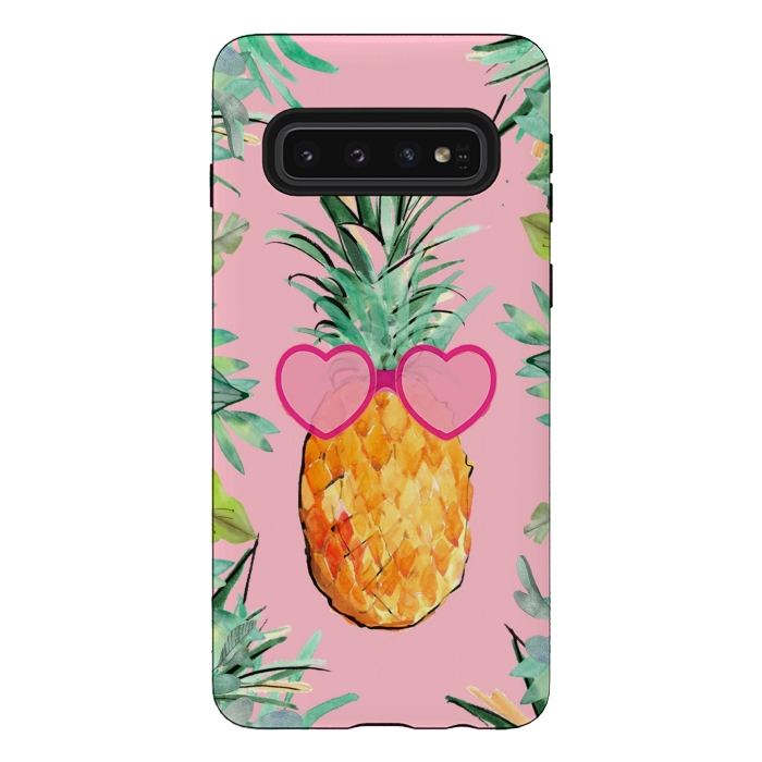 Galaxy S10 StrongFit Cool Pinapple with Glasses by ''CVogiatzi.