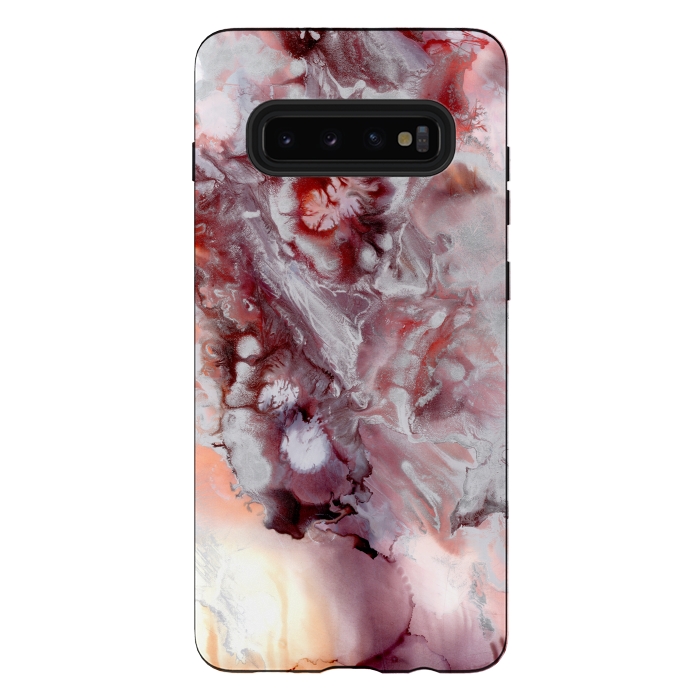 Galaxy S10 plus StrongFit Alcohol Ink Fire   by Tigatiga