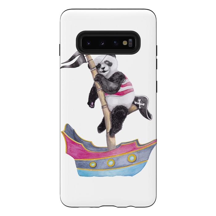 Galaxy S10 plus StrongFit Panda Pirate by gingerlique