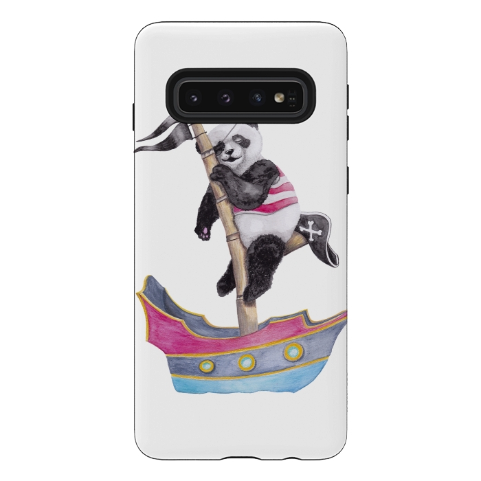 Galaxy S10 StrongFit Panda Pirate by gingerlique