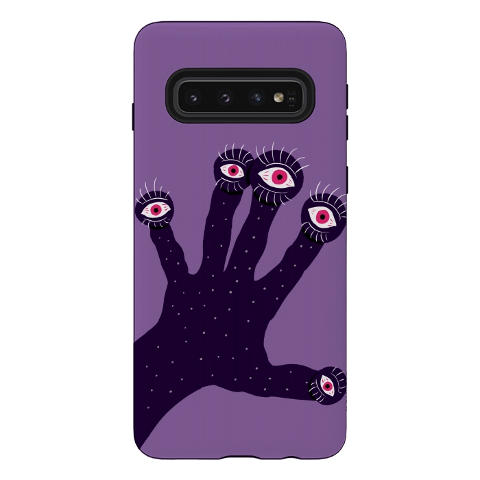 Galaxy S10 StrongFit Weird Hand With Watching Eyes by Boriana Giormova