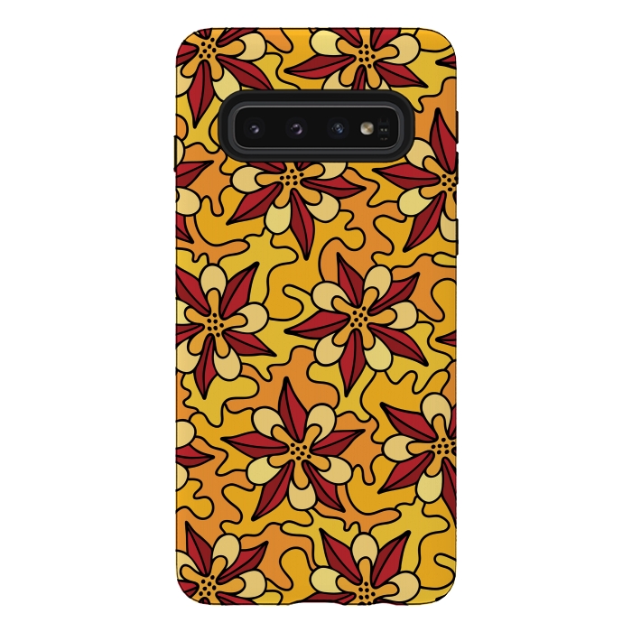 Galaxy S10 StrongFit Aquilegia Pattern by Majoih