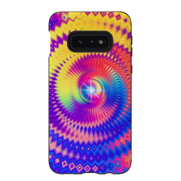 Galaxy S10e StrongFit Abstract Colorful Diamond Shape Circular Design by Art Design Works