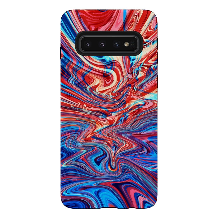 Galaxy S10 StrongFit Abstract Waves by Art Design Works