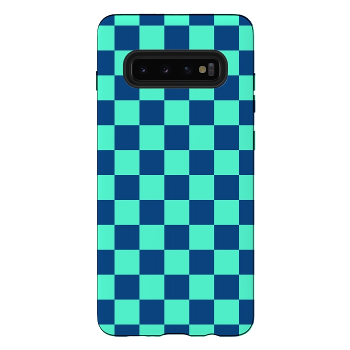 Galaxy S10 plus StrongFit Checkered Pattern VI by Art Design Works