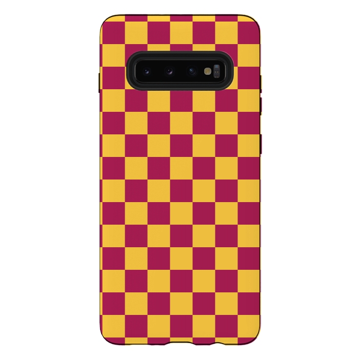 Galaxy S10 plus StrongFit Checkered Pattern VII by Art Design Works