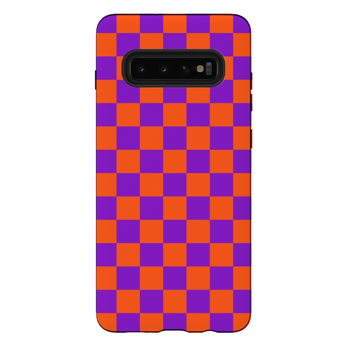 Galaxy S10 plus StrongFit Checkered Pattern VIII by Art Design Works