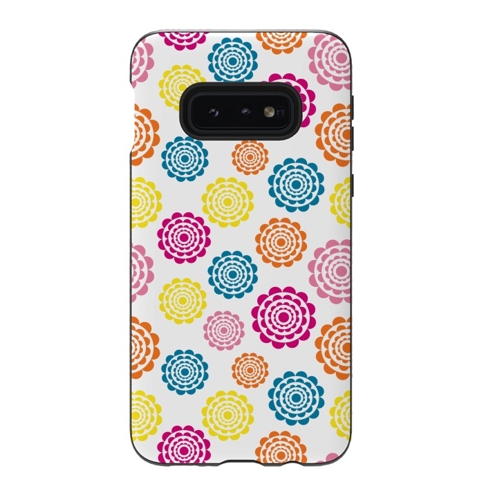 Galaxy S10e StrongFit Bright Flowers by Martina