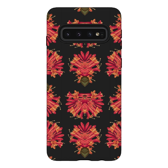 Galaxy S10 StrongFit Pink Honeysuckle by Zala Farah