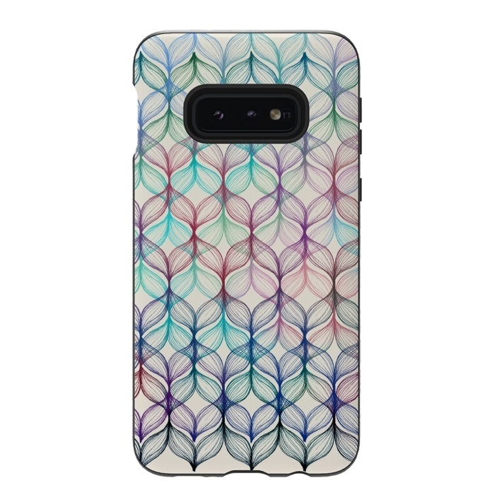 Galaxy S10e StrongFit Mermaid's Braids - a colored pencil pattern by Micklyn Le Feuvre