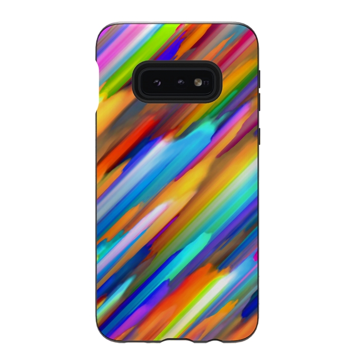 Galaxy S10e StrongFit Colorful digital art splashing G391 by Medusa GraphicArt