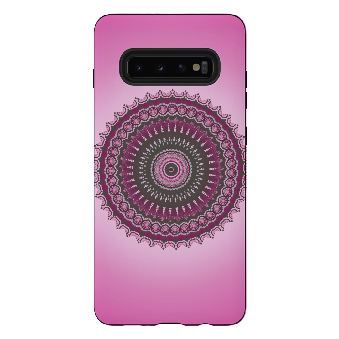 Galaxy S10 plus StrongFit Pink Mandala Ornament 2 by Andrea Haase