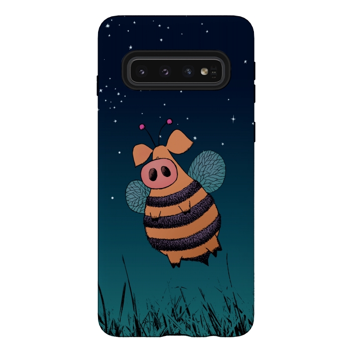 Galaxy S10 StrongFit Bumblepig by Mangulica