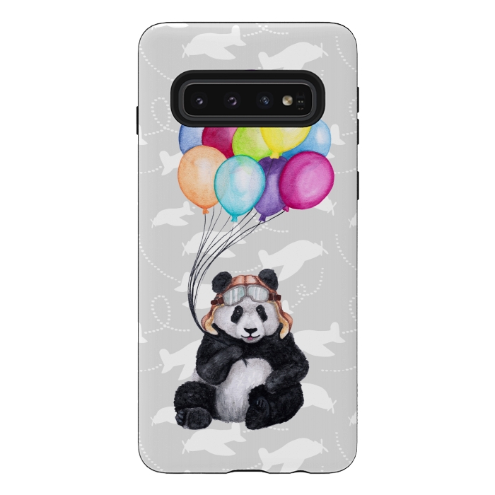 Galaxy S10 StrongFit Aviator Panda by gingerlique