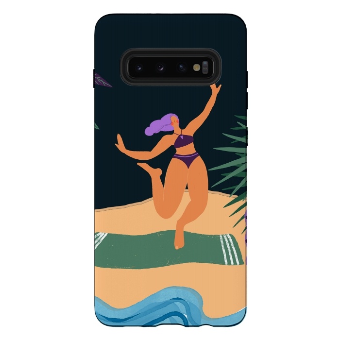 Galaxy S10 plus StrongFit Eve - Dancing Girl at Tropical Jungle Beach by  Utart