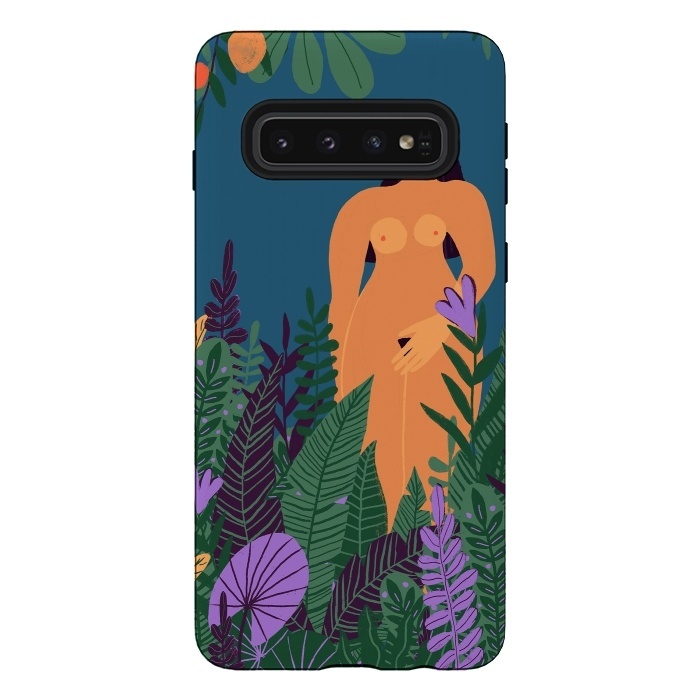 Galaxy S10 StrongFit Eve - Nude Woman in Tropical Jungle by  Utart