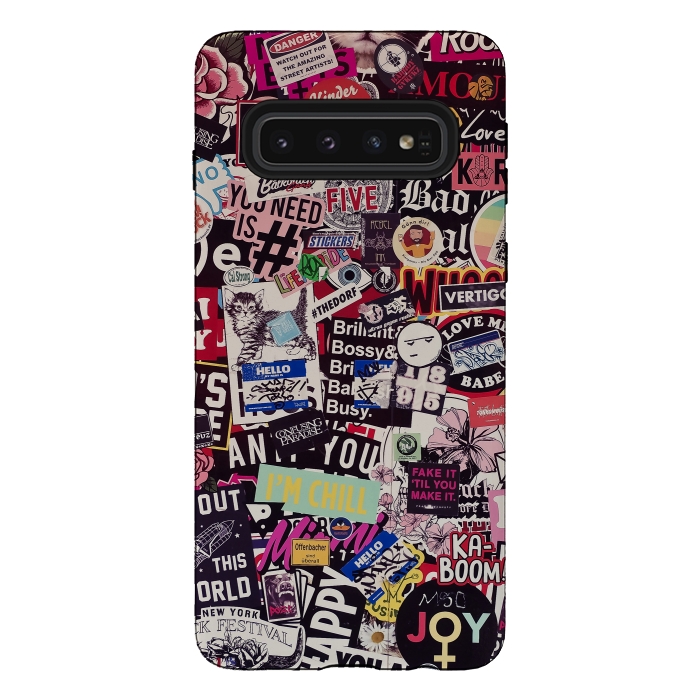Galaxy S10 StrongFit Colorful Sticker Wall by Andrea Haase