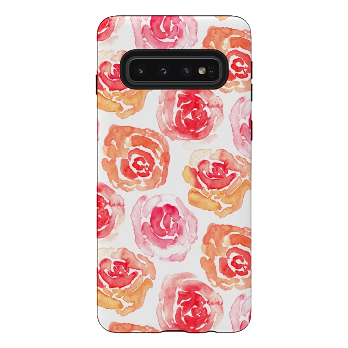 Galaxy S10 StrongFit Rows of Roses  by Tigatiga