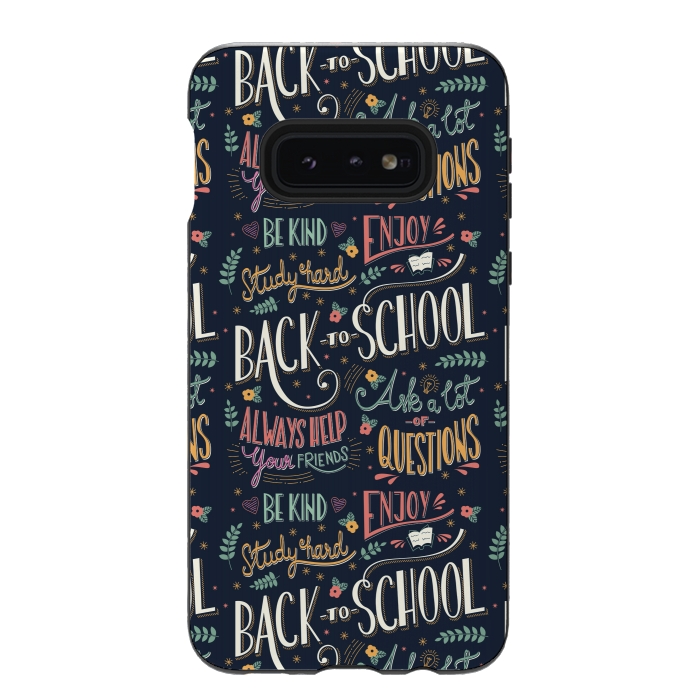 Galaxy S10e StrongFit Back to school colorful by Jelena Obradovic
