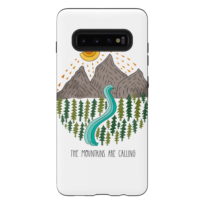 Galaxy S10 plus StrongFit Mountains Are Calling by Pom Graphic Design