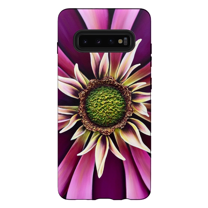 Galaxy S10 plus StrongFit Pink Burst by Denise Cassidy Wood