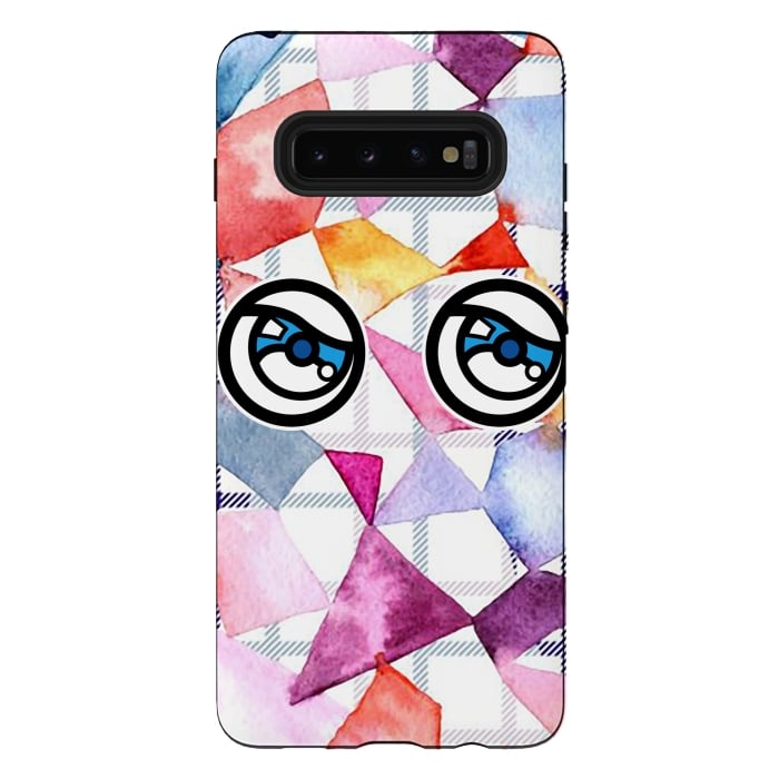 Galaxy S10 plus StrongFit WATERCOLOR GEOMETRIC by Michael Cheung
