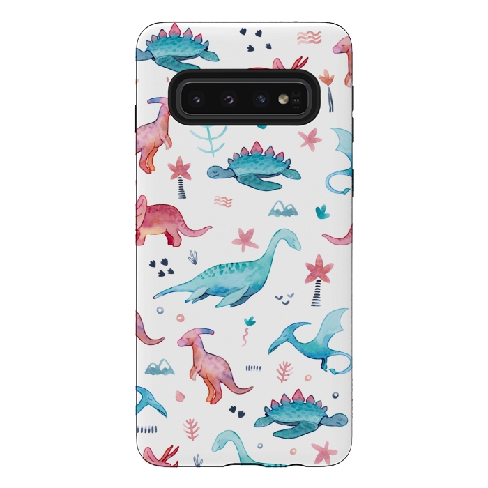 Galaxy S10 StrongFit Dinosaurs Love by gingerlique