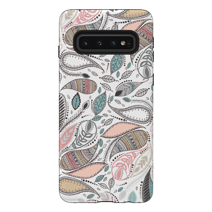 Galaxy S10 StrongFit Paisley  by Rose Halsey