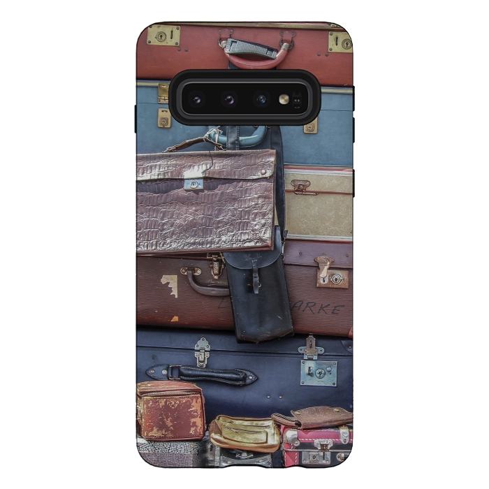 Galaxy S10 StrongFit Collection Of Old Suitcase by Andrea Haase