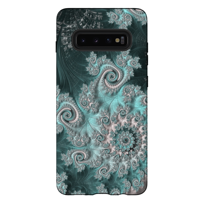 Galaxy S10 plus StrongFit Swirly magical fractal by Andrea Haase