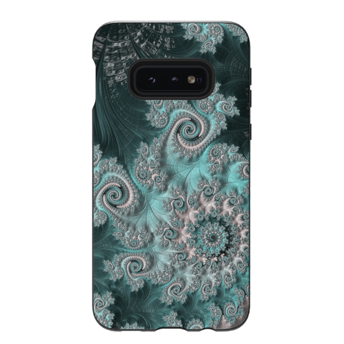Galaxy S10e StrongFit Swirly magical fractal by Andrea Haase