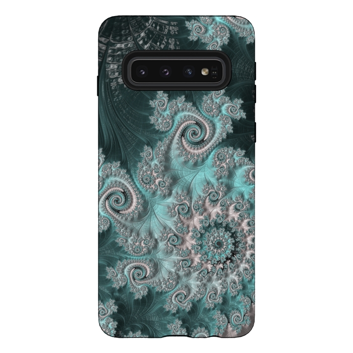 Galaxy S10 StrongFit Swirly magical fractal by Andrea Haase