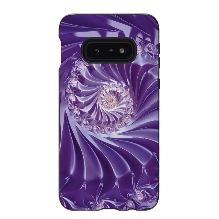 Galaxy S10e StrongFit Purple Fractal Fantasies by Andrea Haase