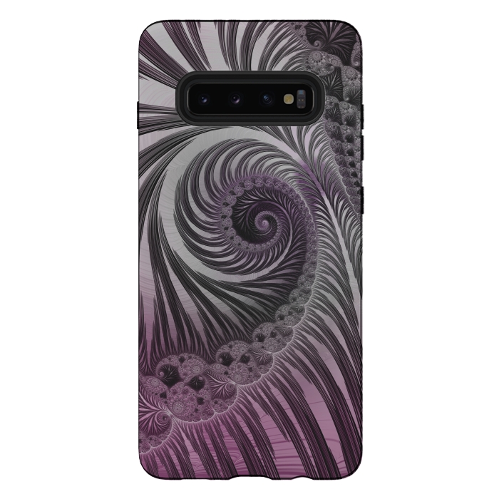 Galaxy S10 plus StrongFit Swirly Fractal Fantasies by Andrea Haase