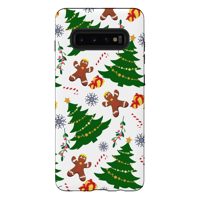 Galaxy S10 plus StrongFit Holly Jolly Christmas by Allgirls Studio